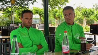 Daniel Steinbrenner (l.) und Gerald Marzenell von Grün-Weiss haben noch mit einigen Fragezeichen zu kämpfen.