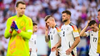 Enttäuschung nach dem Abpfiff: Für die DFB-Auswahl ist die Heim-EM beendet.