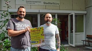 Die Quartiermanager Benjamin Klingler (l.) und Steffen Gassenferth.