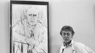 Sein Schaffen wurde in vielen Ausstellungen etwa in der Kunsthalle Mannheim gewürdigt: der Maler Walter Stallwitz, hier 1993.