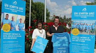 Für den Freiwilligentag innerhalb der Metropolregion „Wir schaffen was“ werben Bürgermeisterin Bärbel Schader (l.) und Stefanie Reis.