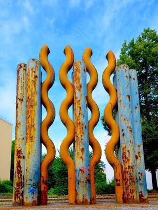 Voller Rost: das Werk von Hans Nagel auf der Vogelstang.