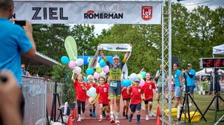 Laura Philipp hat die Frauenwertung beim RömerMan 2023 in Ladenburg gewonnen.