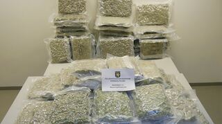 Beschlagnahmte Betäubungsmittel: Bei einem Polizeeinsatz in Eppelheim konnten 55 Kilogram Marihuana sichergestellt werden.