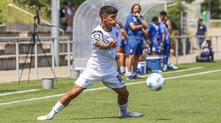 Seyhan Yigit ersetzte im Test bei der TSG Hoffenheim II schon nach 25 Minuten den am Kopf verletzten Nicklas Shipnoski.