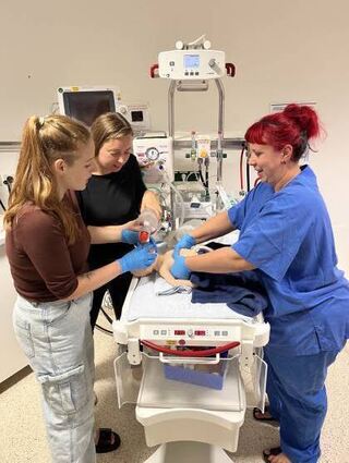 Teamtraining zur Reanimation bei Neugeborenen im Juni 2024.