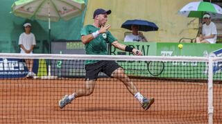 Konnte sich wieder gut bewegen: Dominik Koepfer gewann am Sonntag in der Tennis-Bundesliga für Grün-Weiss Mannheim seine beiden Partien.