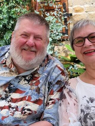 Christine Gebhard (hier mit ihrem Mann) hat für die US-Armee gearbeitet.