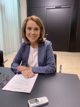 Petra Olschowski beim Interview mit dem „MM“.