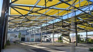 Hier, in diesem Teil der U-Halle auf dem Spinelli-Gelände, soll die Bühne aufgebaut werden.