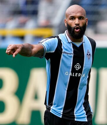 Waldhof-Mittelstürmer Terrence Boyd bei der erfolgreichen Generalprobe am Samstag gegen den belgischen Zweitligisten RW Molenbeek (2:0). Zum Testspielsieg steuerte der 33-Jährige einen Treffer bei.