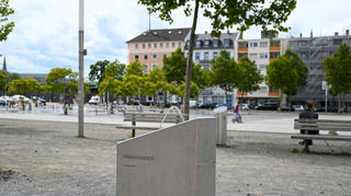 Der Wasserspender auf dem alten Messplatz in der Neckarstadt.