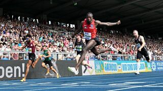 Ein historischer Moment: Bei den Deutschen Meisterschaften in Braunschweig läuft Owen Ansah die 100 Meter in 9,99 Sekunden.