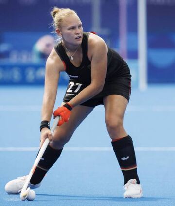 Hockeyspielerin Stine Kurz vom Mannheimer HC in Aktion.