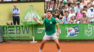 Mannheims Dominic Thiem verlor sein Einzel gegen den Italiener Lorenzo Giustino.