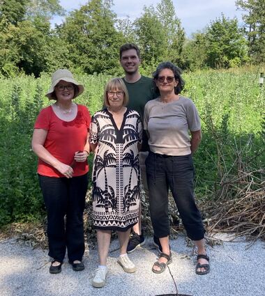 Mona Dahm (v. l.), Brigitte Aigner, Dennis Müller und Ursula Igel vom Vorstand.