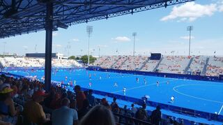 Im Hockey-Halbfinale besiegten die Niederlande im Yves-Du-Manoir-Stadion in Colombes das Team von Spanien mit 4:0.
