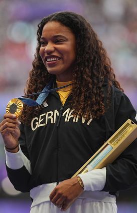 Yemisi Ogunleye trat vor einem Jahr bei der WM in Budapest erstmals international in Erscheinung. Nun gewann sie Olympia-Gold.