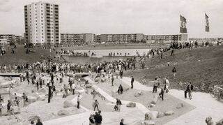 Der Wasserspielplatz wurde imSommer 1974 eingeweiht.