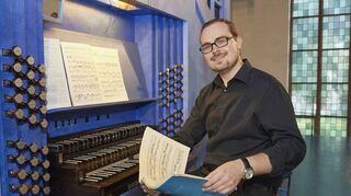 Lukas Euler beim zweiten Orgelsommer-Konzert in Lampertheim.