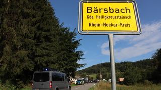 Der Polizeieinsatz fand am Ortseingang des Heiligkreuzsteinacher Ortsteils Bärsbach statt.