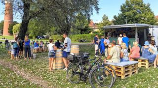 Die Testphase der Uferpause auf der Ladenburger Festwiese ist gut angelaufen, doch wäre den Machern der Standort Fährwiese auf Dauer lieber.