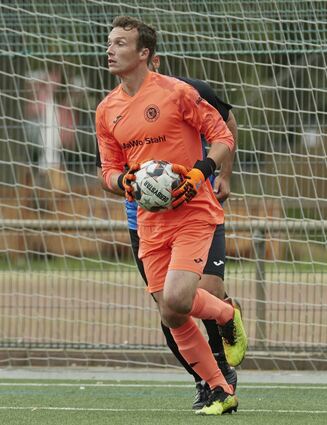 Torwart Felix Heiligenthal ist bisher ein sicherer Rückhalt für das Kreisoberliga-Team des FV Biblis.