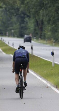 Der neue Radweg ist auch bei Sportlern sehr beliebt.