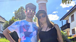 Die Deichkind-Fans Andreas und Alia aus Mannheim hatten Spaß.