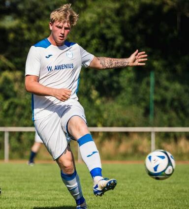 FV Hofheim – hier Paul Buschmann – ist gegen den ISC Fürth gefordert.