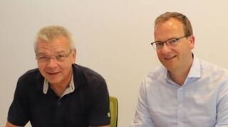 Gottfried Störmer und Matthias Damm von 1&1 Versatel.