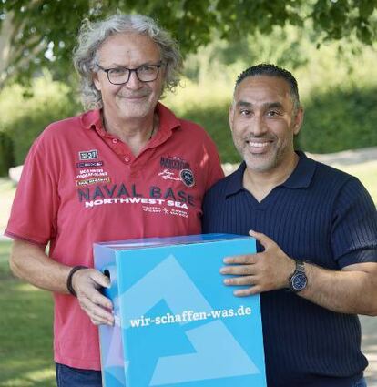 Michael Molitor (l.) und Abdalla Gdoura kümmern sich um das Projekt.