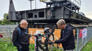 An der Feudenheimer Schleuse gibt es jetzt eine Radstation.