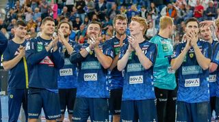 Die Spieler der Rhein-Neckar Löwen freuen sich über den perfekten Saisonstart.