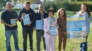 Die Mitwirkenden stellen das Programm für den Kinder- und Jugendtag auf dem Bildungs- und Sportcampus in Bürstadt vor.