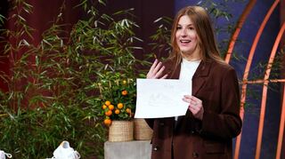 Viola Weller bei ihrem Pitch vor den „Löwen“.