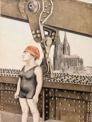 Karl Hubbuchs „Die Schwimmerin von Köln“ aus dem Jahr 1924/1925 entstand in den Jahren der damaligen Ausstellung „Neue Sachlichkeit“ an der Kunsthalle Mannheim.