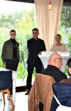 Gespräch zu G9: Silke Herr (v.l.), Stefan Fulst-Blei, Anja Plesch-Krubner.