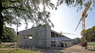 Baustelle im Herzogenried: In Mannheim wird das neue Kombibad gebaut.