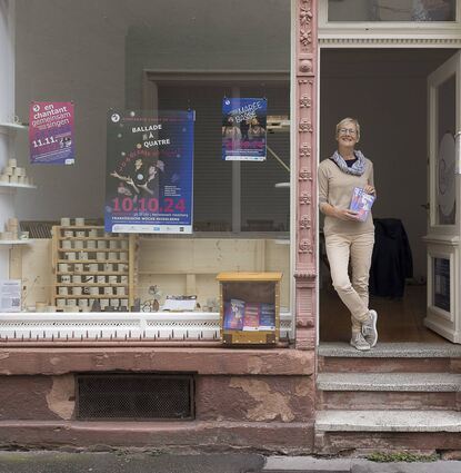 Erika Mursa im Deutsch-Französischen Kulturzentrum (Mittelbadgasse 7, Eingang Ingrimstraße) in Heidelberg.