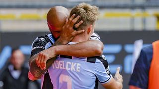 Matchwinner unter sich: Torschütze Terrence Boyd und Sascha Voelcke, der die Vorarbeit zum 1:0 leistete.