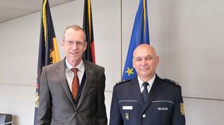 Renato Gigliotti (rechts) ist neuer Vizepräsident des Polizeipräsidiums Mannheim.