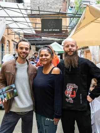 v.l.n.r: Die Organisatoren Benedikt Hild, Katja Santos und Robin Honacker.