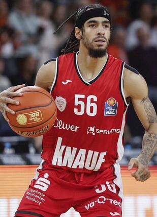Jhivvan Jackson war bester Werfer der FIT/One Würzburg Baskets beim mehr als deutlichen BBL-Auswärtssieg in Rostock.