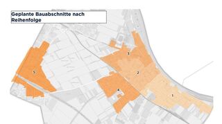 So sehen die Bauabschnitte für den Glasfaserausbau in Edingen und Neu-Edingen aus.