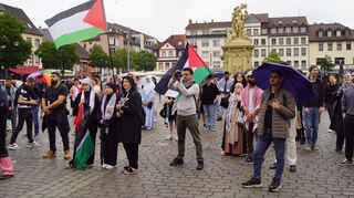 Auch am Wochenende gibt es auf dem Mannheimer Marktplatz wieder Kundgebungen zum Nahost-Konflikt.