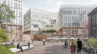 Die neuen Gebäude von der anderen Seite.
