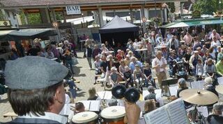 Die Brass Band beim Bürstädter Stadtfest vor zwei Jahren.