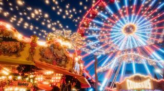 Auch in diesem Jahr werden die Lichterdecke und das Riesenrad wieder für eine festliche Beleuchtung des Weihnachtsmarktes in Ludwigshafen sorgen.