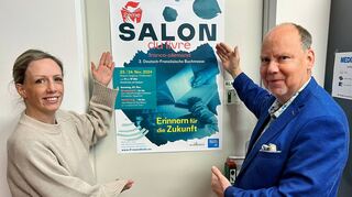 Ziehen gemeinsam am Strang der deutsch-französischen Verständigung: Institut-Français-Direktorin Juliette Luquet und Verleger Ulrich Wellhöfer.